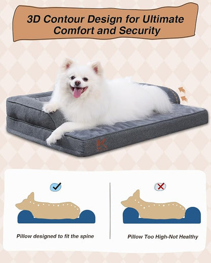 KSIIA Washable Dog Bed Large Sized Senior Dog, Orthopedic Warm Soft Pet Sofa - Image 4