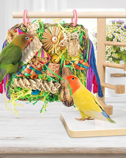 ERKOON Bird Toys, Parrot Toys Foraging Swing Mat Parrot Cage Hanging Toys Birds - Image 6