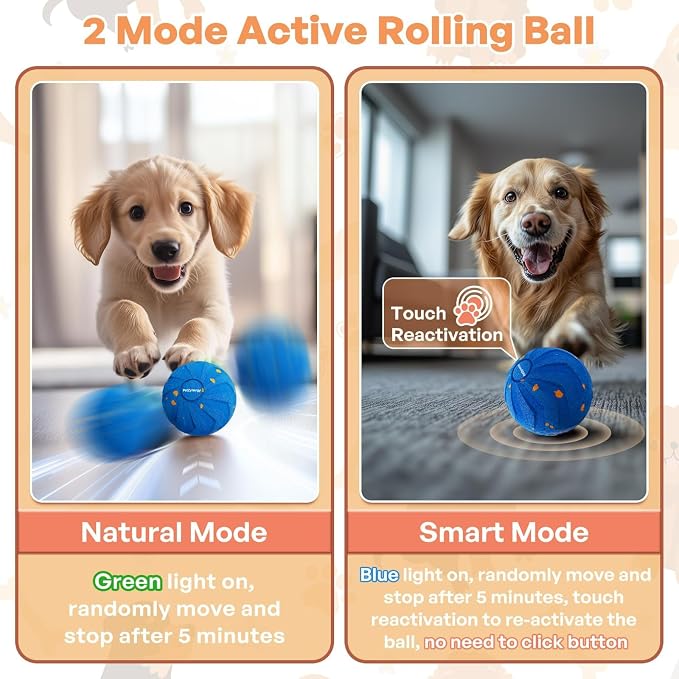 PawPlay 2026 Smart Interactive Dog Ball, Rechargeable Electronic Pet Toy - Image 7