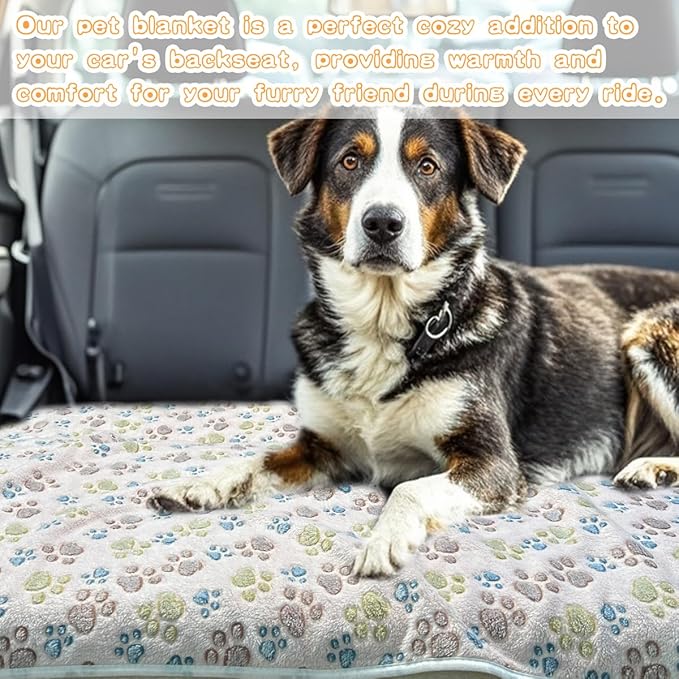 Dog Blankets for Large Dogs, Soft Fluffy Flannel Pet Blanket Mat Cover for Bed - Image 5