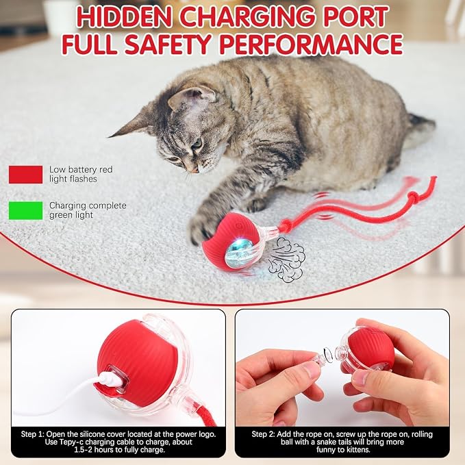 Automatic Interactive Rolling Cats Dog Toys Ball - Image 5