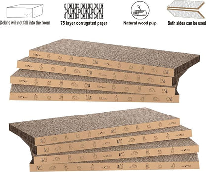 8 Packs in 1 Cat Scratch Pad, Cat Scratcher Cardboard, Reversible, Durable - Image 5