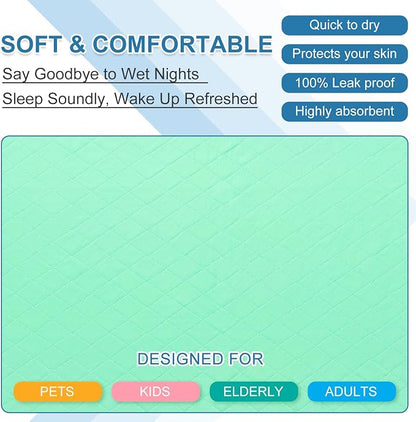 OUTCREATOR® Washable Bed Pads 34" x 56", Incontinence Mattress Protector - Image 5