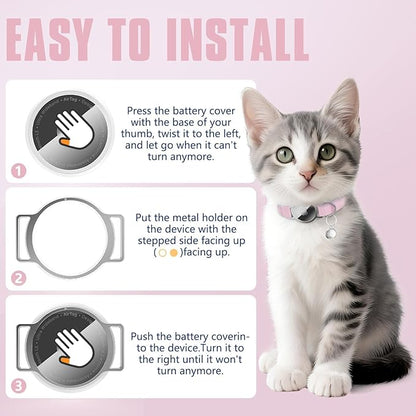 AirTag Cat Collar, Ultra Elastic Cat Tracker Collar, Airtag Holder Compatible - Image 4