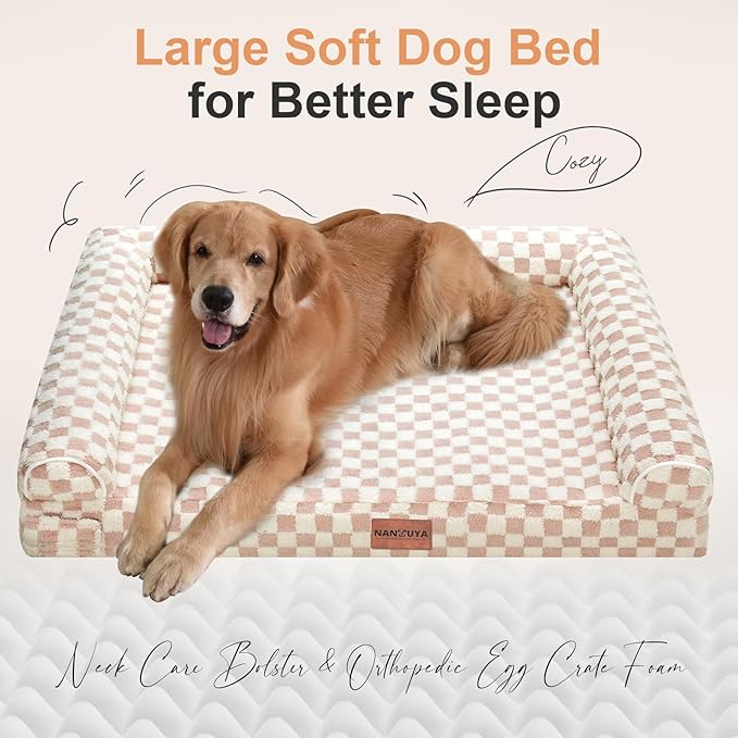 Large Dog Bed Orthopedic Washable: Beds Bolster XL Bed Medium Large Dogs Egg - Image 2