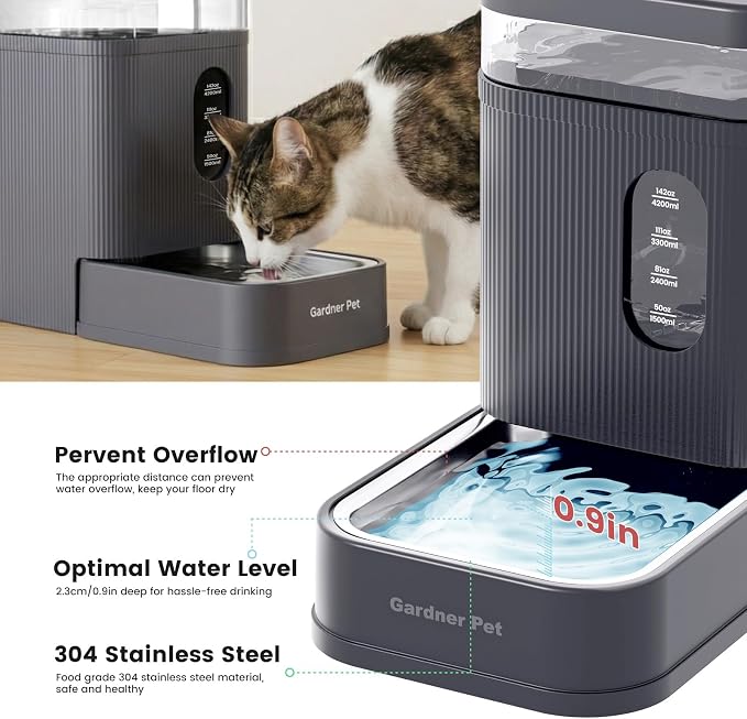 Gardner Pet 1.7 Gallon Automatic Dog Water Bowl Dispenser 6.5L Gravity Water - Image 4