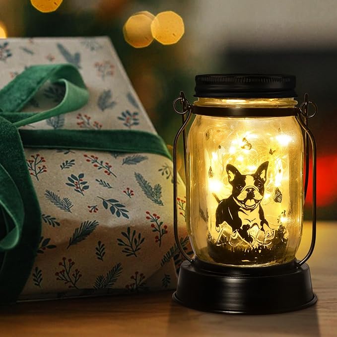 Boston Terrier Gifts for Women/Men Boston Terrier Solar Lanterns Mom Birthday - Image 5