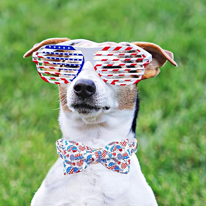 Lionheart glory American Flag Dog Collar, 4 of July Dog Bow Collar Heavy Duty - Image 5