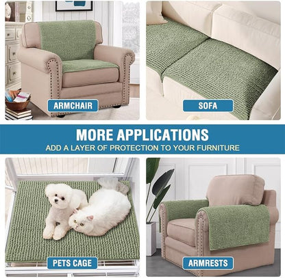 H.VERSAILTEX Plush Chenille Couch Armrest Cover 2 Packs Thick and Soft Sofa - Image 5