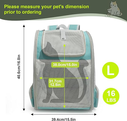 halinfer Backpack to Carry Cat and Small Puppy up to 16 Pounds, Breathable Pet - Image 2