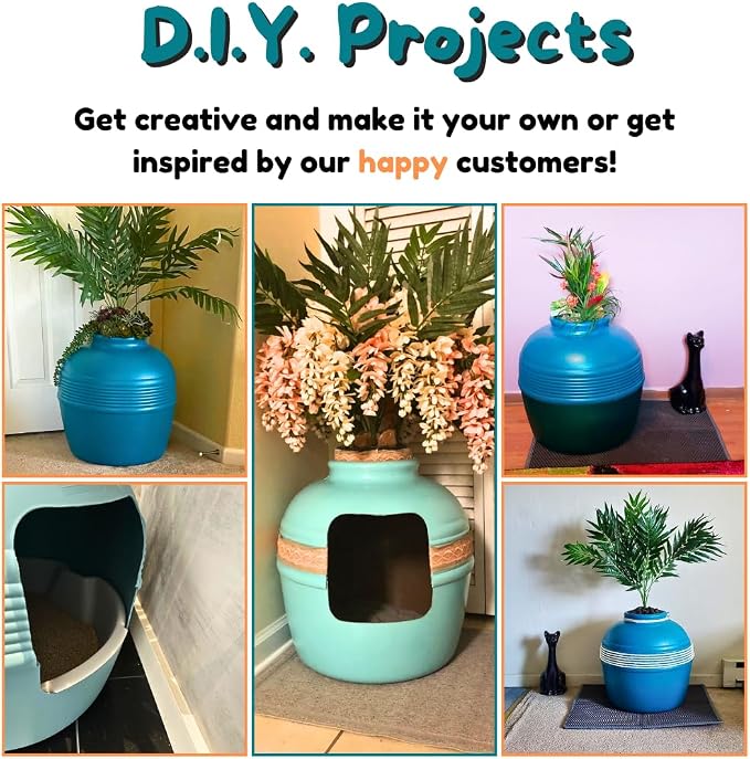 Good Pet Stuff Hidden Litter Box Planter, Decorative Cat Litter Enclosure - Image 13