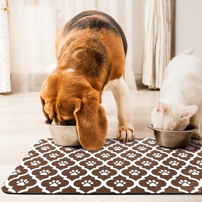 Dog Food Mat 16X24 Inch Pet Feeding Absorbent Mats - Image 7