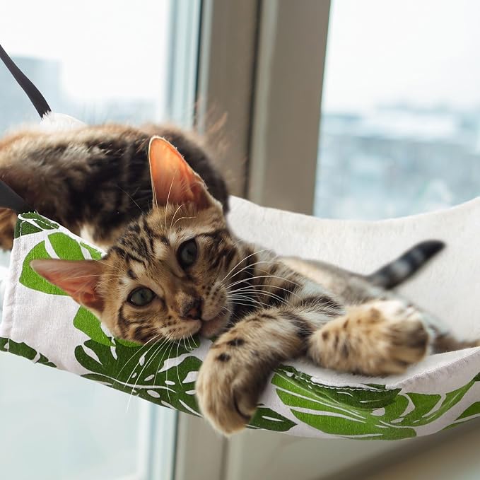 Jetec 2 Pack Cat Hammock for Cage, Catio Accessories Reversible Soft Cats Bed - Image 2