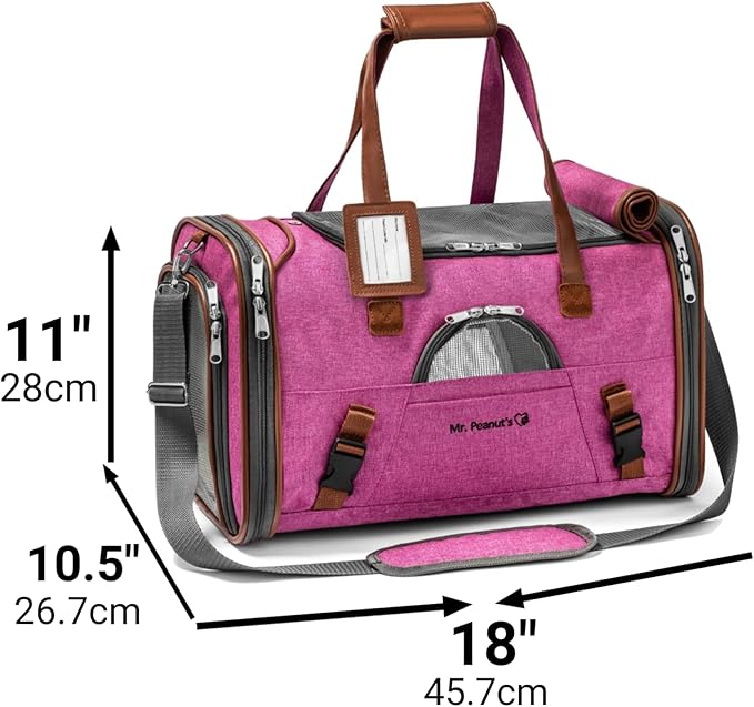 Mr. Peanut's Airline Approved Soft Sided Pet Carrier, Low Profile Gold Series - Image 7