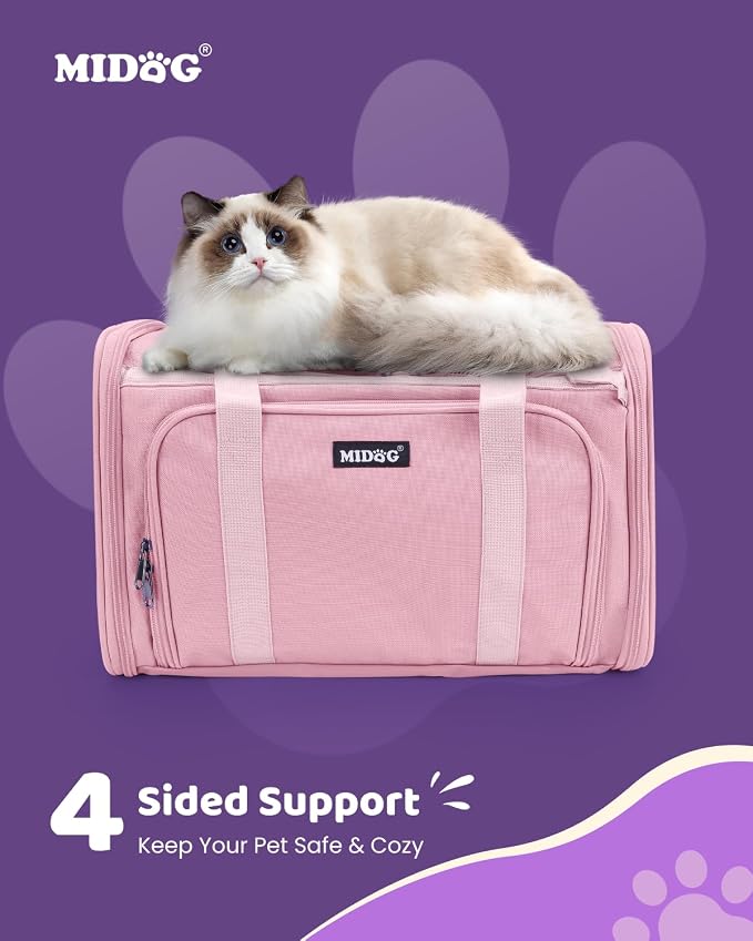 MIDOG Cat Carrier Soft for Small to Medium-Sized Cats, TSA Airline Approved - Image 7
