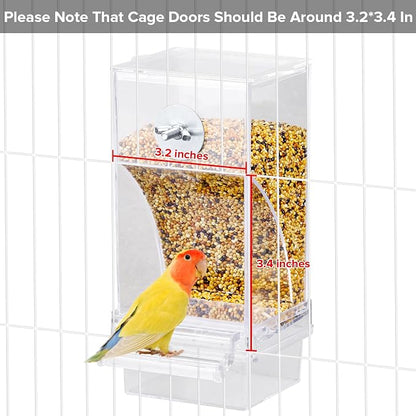 No Mess Bird Feeder Water Dispenser Set, Parakeet Cage Accessories, Bird Feeder - Image 5