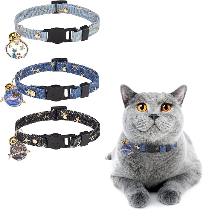 3 Pack Breakaway Cat Collars by DILLYBUD