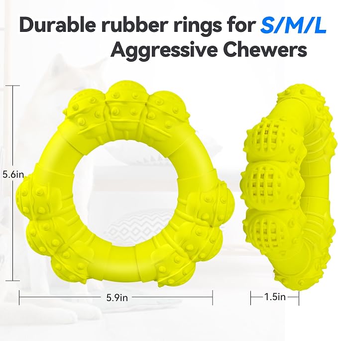 Indestructible Dog Chew Ring Toys - Image 2