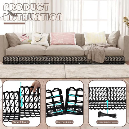 12 Pcs Under Couch Blocker for Bed Adjustable Furniture Plastic Under Bed - Image 3
