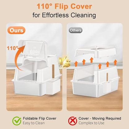 URPOWER Stainless Steel Cat Litter Box - Image 2