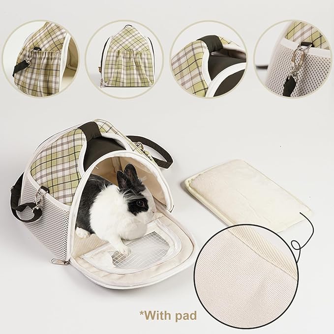 ABLAZEZAI Guinea Pig Carrier, Small Animal Travel Bag, Breathable Outdoor - Image 3