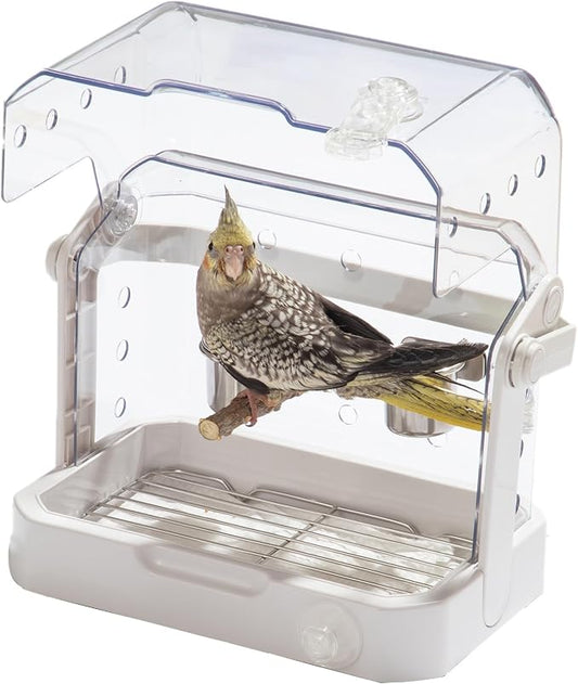 Bird Travel Cage, 10×6.7×8.3 Inches Waterproof & Sturdy Pet Carrier by NASIDE