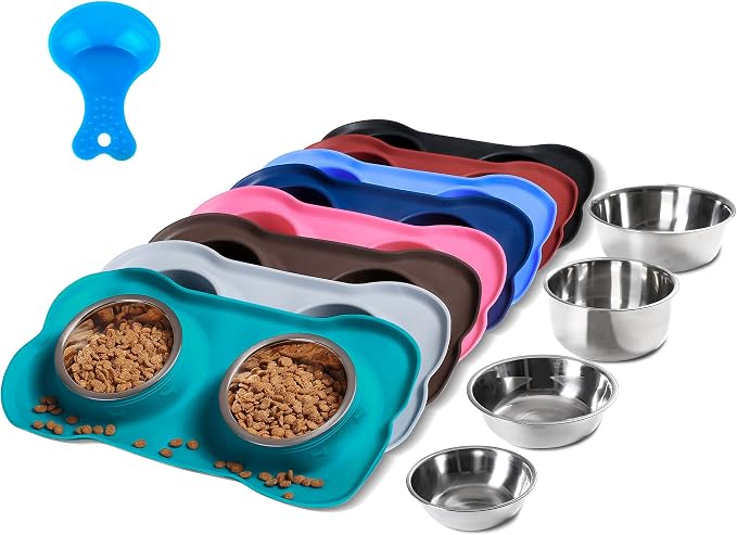 Hubulk Pet Dog Bowls 2 Stainless Steel Dog Bowl by Hubulk