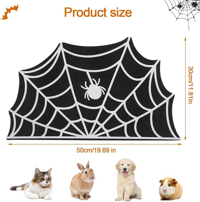 Halloween Pet Mat for Food and Water, Pet Feeding Mat for Dog Cat Bowl - Image 2