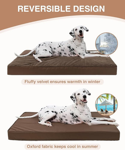 KSIIA Orthopedic Dog Bed Crate Waterproof Pet Mats - Image 4