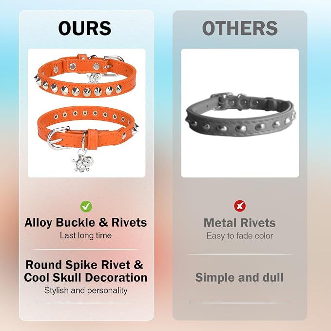 Leather Cat Collars for Boy Girl Cats - Image 4