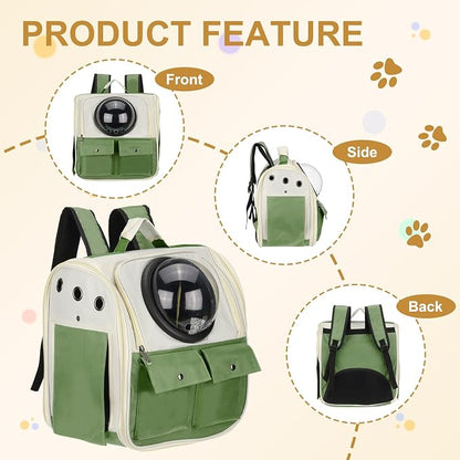 Pet Backpack Carrier, Portable and Ventilated, Oxford Cloth, Dogs Cats and - Image 4