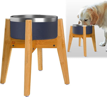 Dog Bowl Stand - Ideal for Large Breeds, Adjustable, Raises Pet Food Feeders by ZPirates