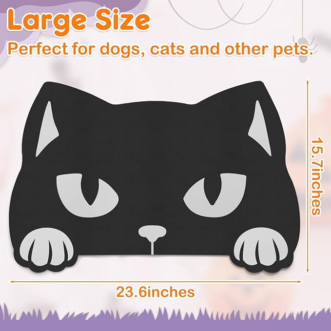 Pet Mats for Food and Water Dog Cat Food Mats Pet Feeding Mat Anti-Slip No - Image 5
