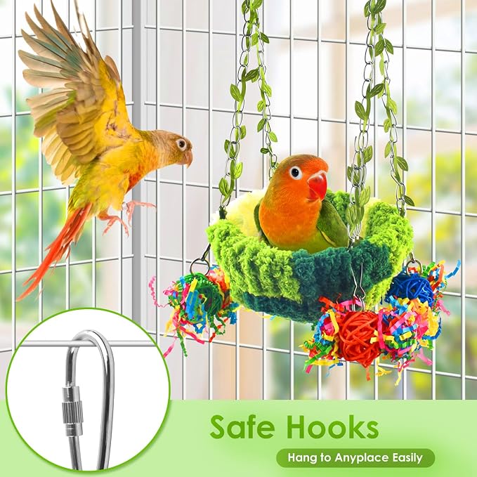 KATUMO Bird Nest, Conure Breeding Bed Parrotlet Snuggle Nest Lovebird Bed Bird - Image 3