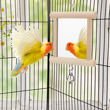 Hypeety Pet Bird Mirror with Bell Interactive Parrot Toy - Image 6