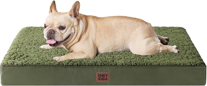 EHEYCIGA Orthopedic Foam Dog Bed, Dark Green by EHEYCIGA