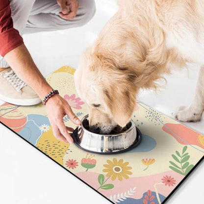 Pet Feeding Mat for Floors Waterproof Dog Mat for Food and Water Absorbent - Image 7