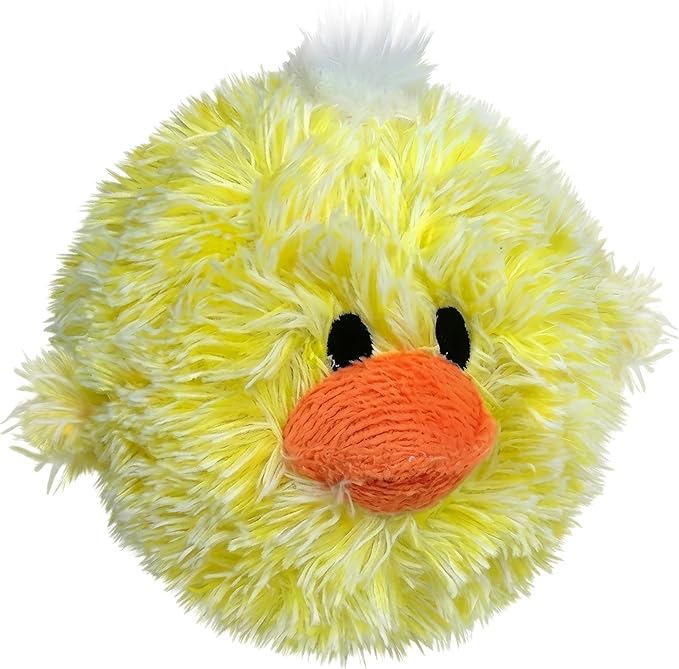 Pet Lou DOG'Z 4 Inch EZ Squeaky Chick Dog Plush Toy, Stuffing-Free Soft Plush by Pet+Lou