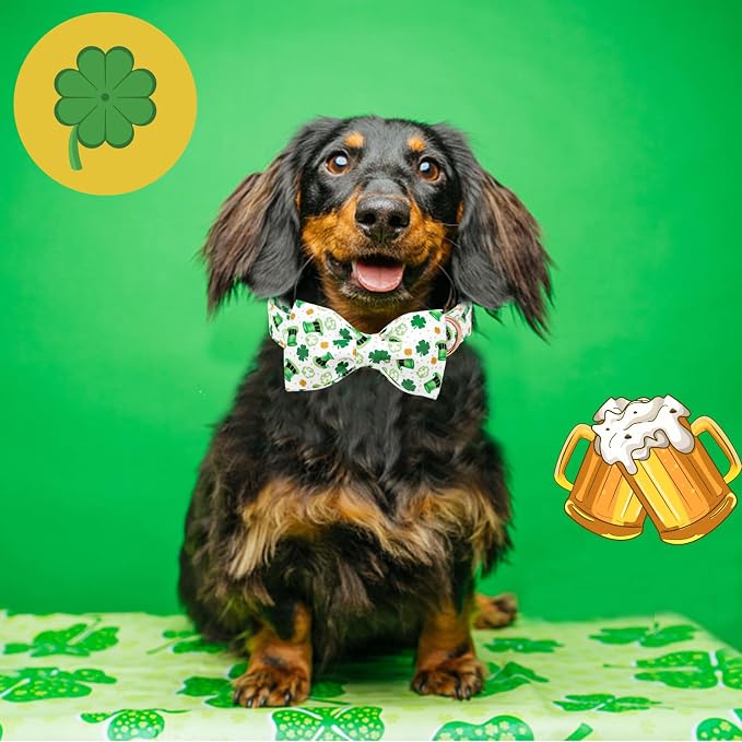 Lionheart glory Dog Bow Collar St. Patrick's Day Dog Collar - Image 5