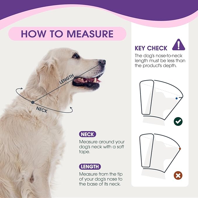 Dog Cone Collar After Surgery for Medium Dogs, Adjustable Soft Recovery Cone - Image 3