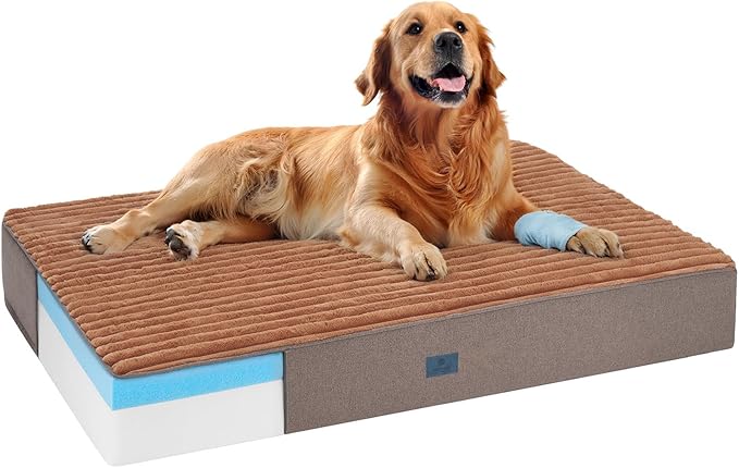 Veehoo Orthopedic Memory Foam Dog Bed, 7 Inch Thick Extra Large Dog Bed XL by Veehoo