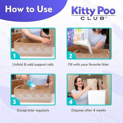 Leakproof Disposable 2-Pack Cat Litter Box Only - Image 6