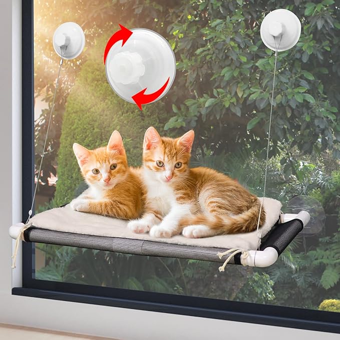 ZALALOVA Cat Perch, Cat Window Seat Large Sturdy Bed Fleece Blanket 2025 Latest - Image 2