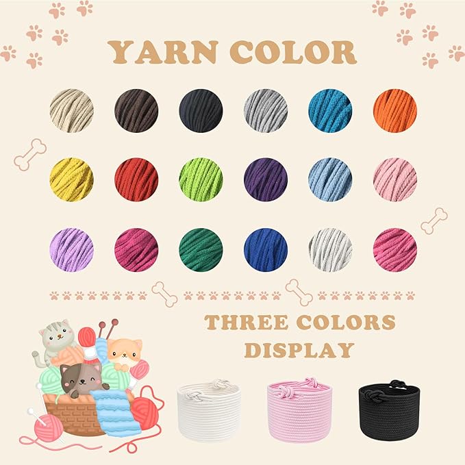 Personalized Dog Toy Storage Basket Custom Cotton Woven Bin - Image 5
