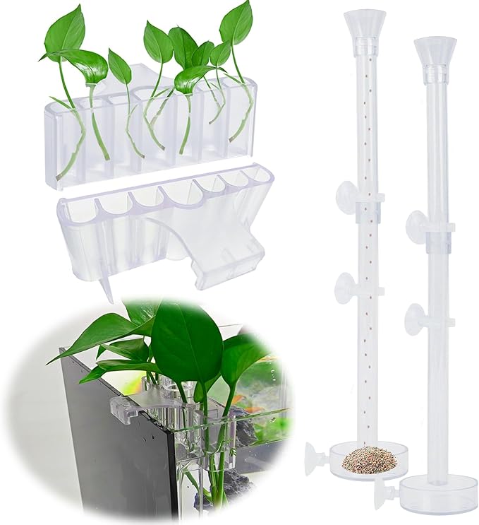2PC 7 Holes Upgraded Aquarium Plant Holder, Aquatic Plants Cup by Aidmi