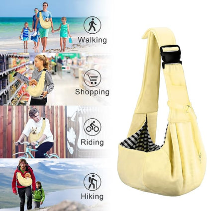 PETLOFT Reversible Dog Cat Sling Carrier, Small Dog Carrier, Adjustable Dog - Image 7