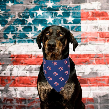 PTDECOR American US Flag Dog Bandana 4th of July Dog Bandanas Reversible - Image 3