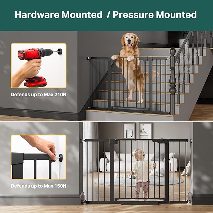 Cumbor 2 Pack 29.7"-51.5" Extra Wide Baby Gate - Image 7