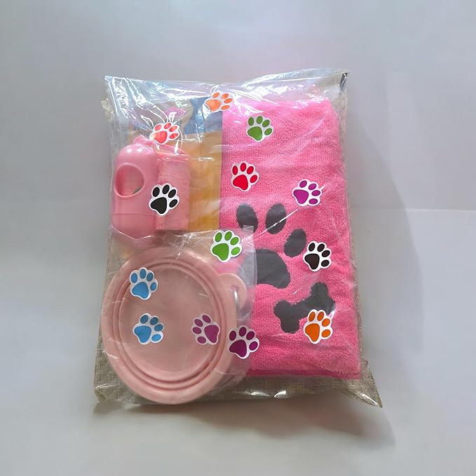 Pet Accessories Set, Collapsible Bowl, Waste Bag Dispenser - Image 2