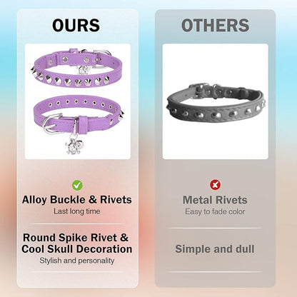 Leather Cat Collars for Boy Girl Cats - Image 4